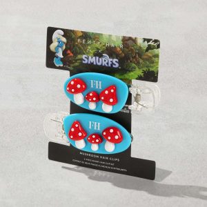 Mushroom Clips 2-Piece Smurf Hair Clip Set