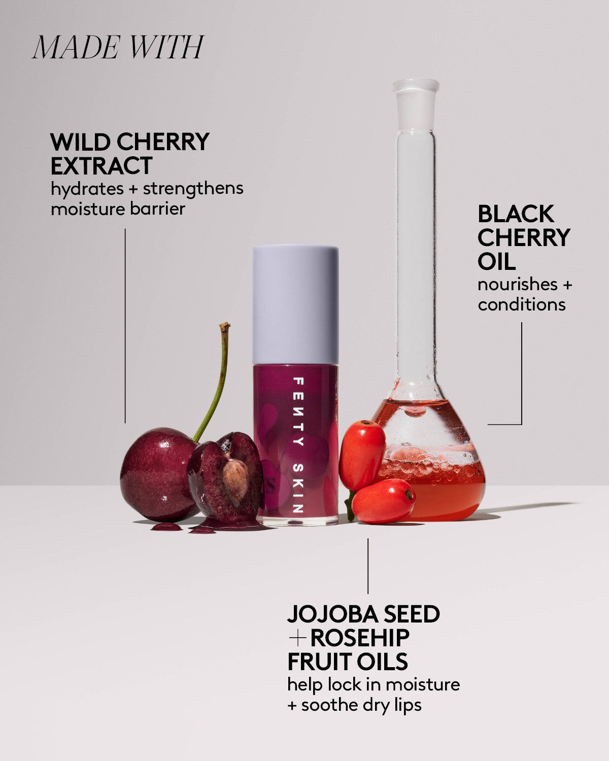Fenty Treatz Hydrating + Strengthening Lip Oil ?? Black Cherry - Image 6